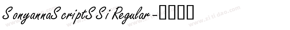 SonyannaScriptSSi Regular字体转换